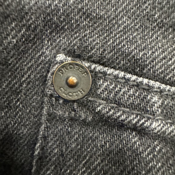 Proper Cloth Jeans Mens 36x35 Black Denim‎ Jeans Great Shape #998 - Picture 5 of 14